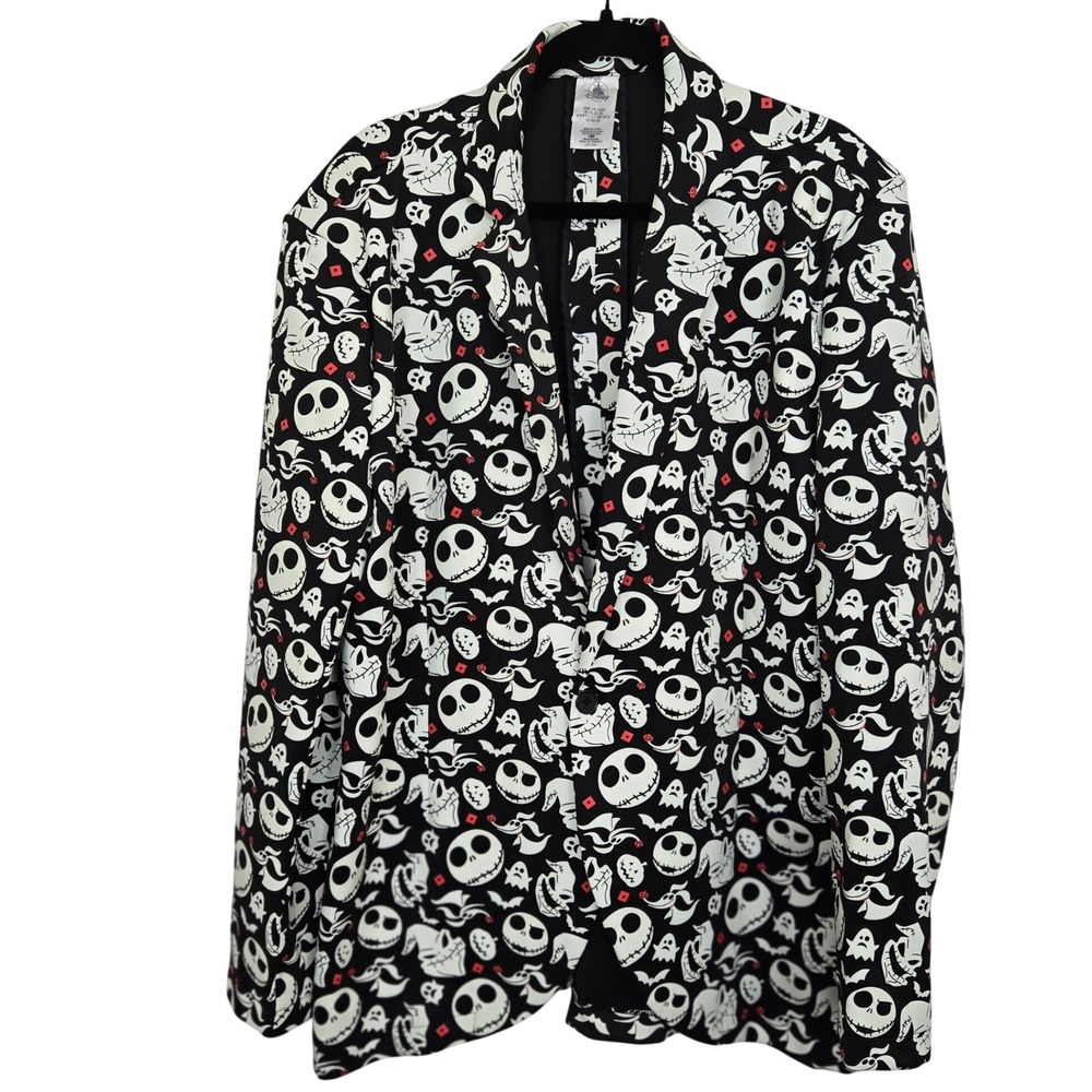 NWT Disney Nightmare Before Christmas Blazer Jacket Mens L XL Jack‎ Skellington